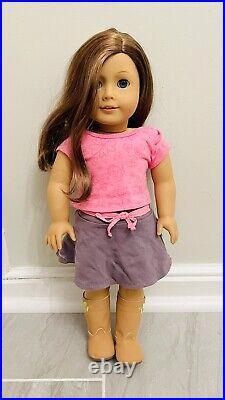 American Girl Doll Truly Me 23 Brown Hair Blue Eyes Freckles In Box Accessories