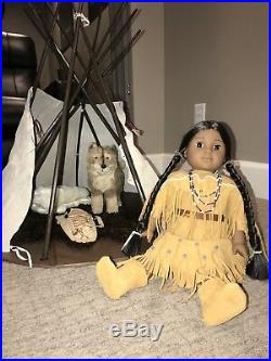 American Girl Doll Used, Kaya, Kayaatonmy, Native American, 18 Inches, Teepee
