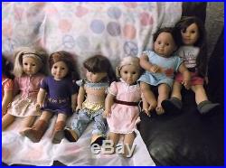 American Girl Doll lot of 14 dolls (+ baby) with accessories&books. Free Ship