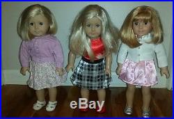 American Girl Doll lot of 3 EUC