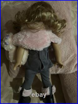 American Girl Doll with Outfit and Dog