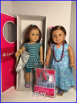 American Girl Dolls Kanani & McKenna + Books Lot/set EUC
