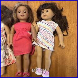 American Girl Dolls Lot Bundle Of 4 Dolls! Samantha Molly 2014-2017 w Clothes