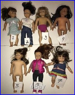 American Girl Dolls Lot of 7 (6 18 full size, 1 Bitty Baby)