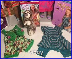 American Girl Dolls McKenna And Lea With Pierced Ears/ Accessories Lot Excellent