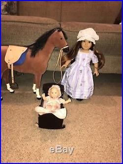 American Girl Felicity, Horse, and Baby doll Cradle