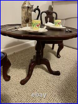 American Girl Felicity Tilt Top Table And Chocolate Set, Pleasant Company