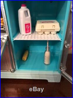 American Girl Gourmet Kitchen sink stove fridge 18 doll Kitchen Items Apron