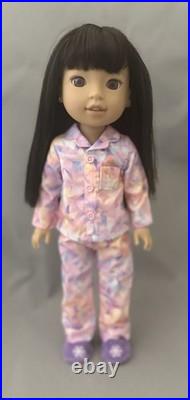 American Girl Gwynn Tan Doll Pierced Ears New Outfit Accessories Black Hair