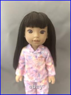 American Girl Gwynn Tan Doll Pierced Ears New Outfit Accessories Black Hair