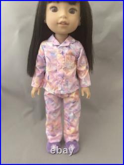 American Girl Gwynn Tan Doll Pierced Ears New Outfit Accessories Black Hair