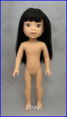 American Girl Gwynn Tan Doll Pierced Ears New Outfit Accessories Black Hair