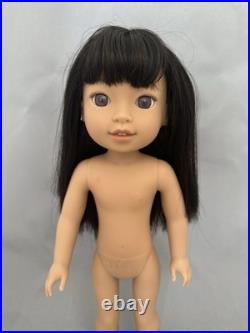 American Girl Gwynn Tan Doll Pierced Ears New Outfit Accessories Black Hair