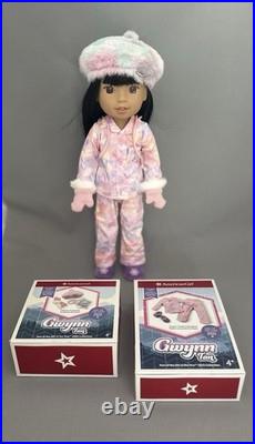 American Girl Gwynn Tan GUC Retired with Pajama Outfit and Meet Accessories Set