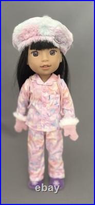 American Girl Gwynn Tan GUC Retired with Pajama Outfit and Meet Accessories Set