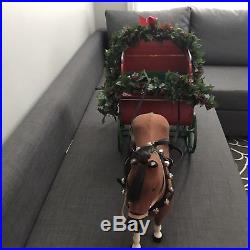 American Girl Holiday! Retired Red Central Park Sleigh with Penny the Horse
