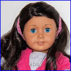American Girl JLY #49 Black Hair & Blue eyes, Med. Skin, Star Hoodie Outfit