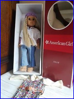 American Girl Julie Doll In Box With Extra Outfit