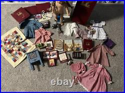 American Girl Kirsten Doll huge 28 Pc Lot WithBox 18 Kitten & Clothes