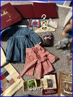 American Girl Kirsten Doll huge 28 Pc Lot WithBox 18 Kitten & Clothes