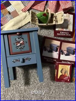 American Girl Kirsten Doll huge 28 Pc Lot WithBox 18 Kitten & Clothes