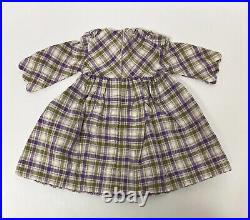 American Girl Kirsten Promise Dress Purple Plaid Exclnt Condition
