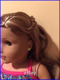 American Girl Lea Clark Doll 2016 18 DOLL Retired! COMES WITH PIERCED EARS