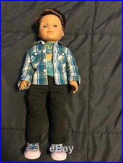 American Girl Logan Everett 1st Boy 18 Doll With Outfit Gently Used