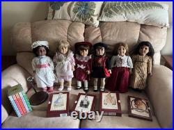 American Girl Lot 6 Vintage Dolls with Clothes Books and Accessories and More