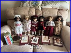 American Girl Lot 6 Vintage Dolls with Clothes Books and Accessories and More