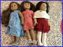 American Girl Lot of 3 Dolls with Clothing as Pictured Each Doll 18 Tall
