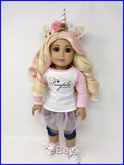 American Girl Lulu OOAK Custom Doll Pink Princess Unicorn Blonde Blue Eyes