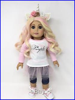 American Girl Lulu OOAK Custom Doll Pink Princess Unicorn Blonde Blue Eyes