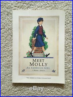 American Girl MOLLY Doll, Dress, PJs, Book Lot VINTAGE / Retired Pleasant Comp