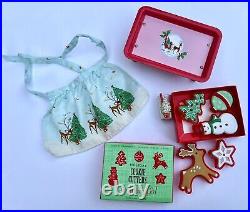 American Girl Maryellen Complete Christmas Cookie Set with apron and tray