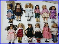 American Girl Mini Doll MEGA Lot Shelves Stands Christmas Books Retired
