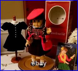 American Girl Molly Doll with Book and Christmas Dress