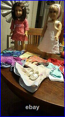 American Girl Of The Year Chrissa And Gwen With Clothing And Accessories