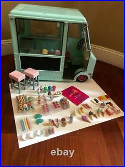 American Girl Our Generation Ice Cream Truck Includes 128 pieces! Barely used