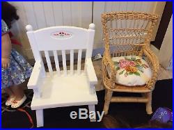 American Girl & Pleasant Co. 7 Dolls HUGE LOT Guitar Chair Hats Shoes Retired