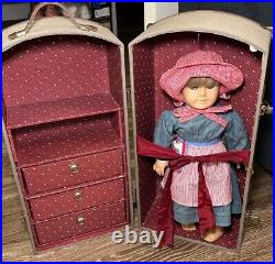 American Girl Pleasant Co. Kirsten Larson 94' White Body Outfit + TRAVEL CASE