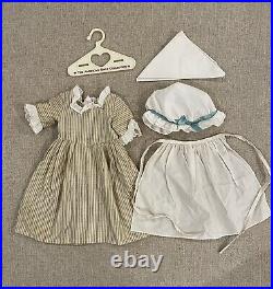 American Girl/Pleasant Company1994 Felicity Work Gown Dress Mob Cap Apron Scarf