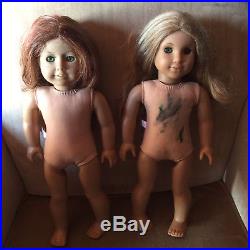 American Girl Pleasant Company Felicity Blonde Lot of 5 Dolls for TLC Repair