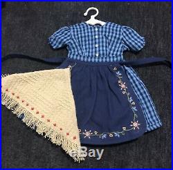 American Girl Pleasant Company KIRSTEN CHECKED TRAIL DRESS OUTFIT Apron Scarf +