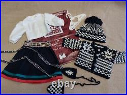 American Girl Pleasant Company Kirsten Winter Outfit wi Knit Woolens and KWO bag