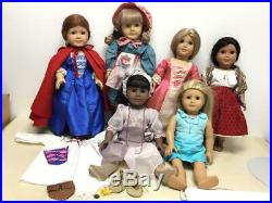 American Girl, Pleasant Company Lot Of 6 Dolls (felicity, Josefina, Addy, Kirsten)