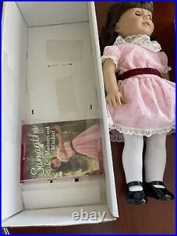 American Girl Samantha Doll with Pink dress, book