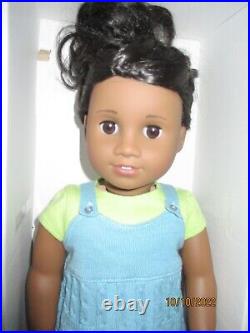 American Girl Sonali Doll Full Meet Outfit, Book, Box Hair Up Good and Curly