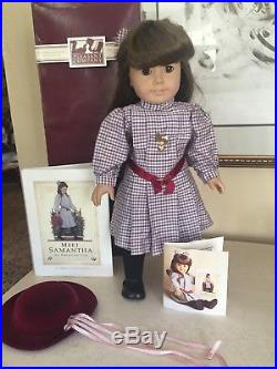 American Girl White body Samantha In BOX Pleasant Company Meet Acc Excellent