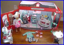 American Girl doll Grace's Bakery lot MINT with AG Bistro table & mixer COMPLETE